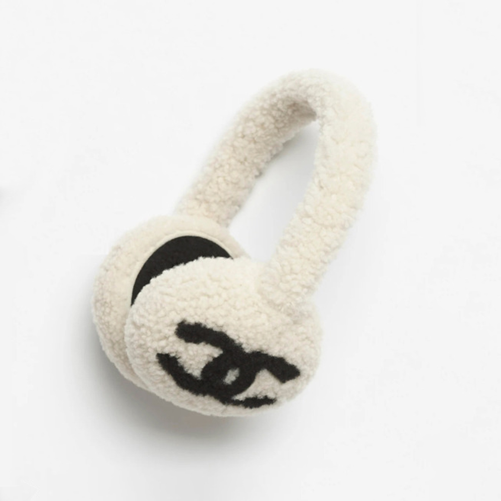 NIGO Chanel 25N COCO Neige Wool Black And White Geep Warm Earmuffs #nigo331947