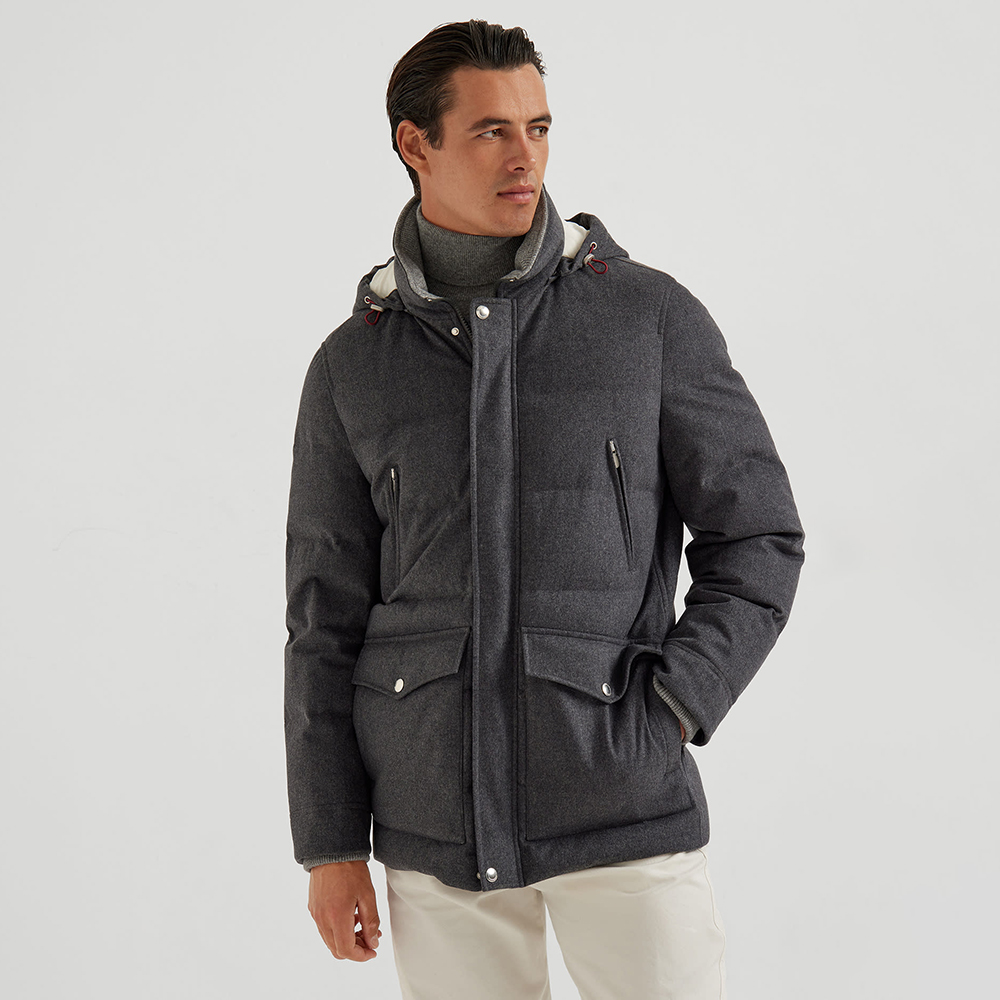 NIGO Brunello Cucinelli Wool Down Jacket For Man In Indigo #nigo333203