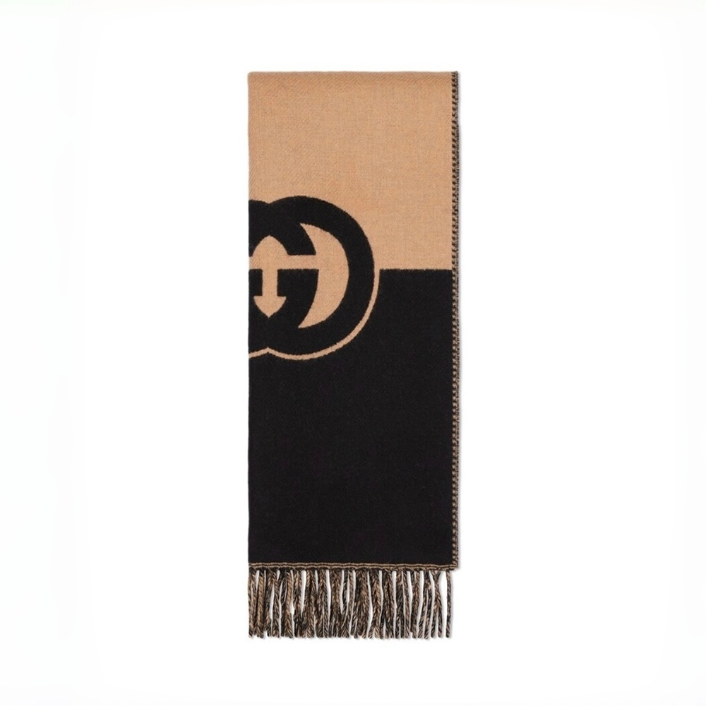 Nigo Gucci Women's and Women's Interlocking Double G Wool Scarf #nigo196661