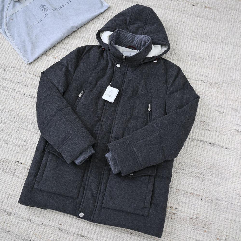 NIGO Brunello Cucinelli Wool Down Jacket For Man In Indigo #nigo333203