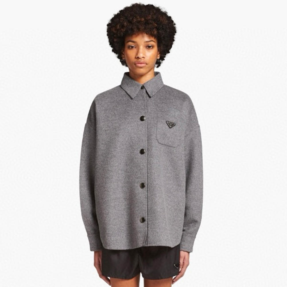 NIGO Prada Logo Women's  Solid Color Plain Knit Shirt Style Jacket #372092