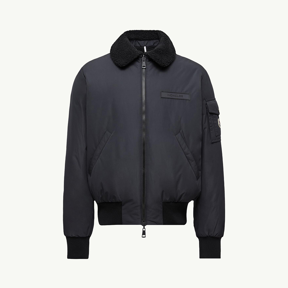 NIGO Moncler Men's Black Maulevrier Reversible Teddy Fleece Bomber Jacket #nigo332812