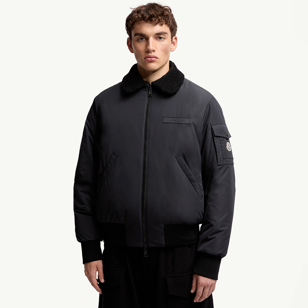 NIGO Moncler Men's Black Maulevrier Reversible Teddy Fleece Bomber Jacket #nigo332812