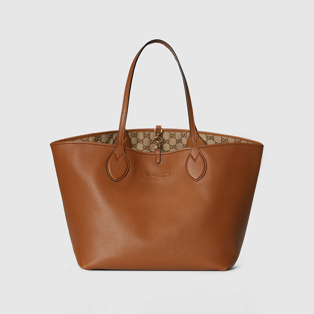 NIGO Gucci Women's Totissima Large Reversible Tote Bag in Brown Leather #nigo333292
