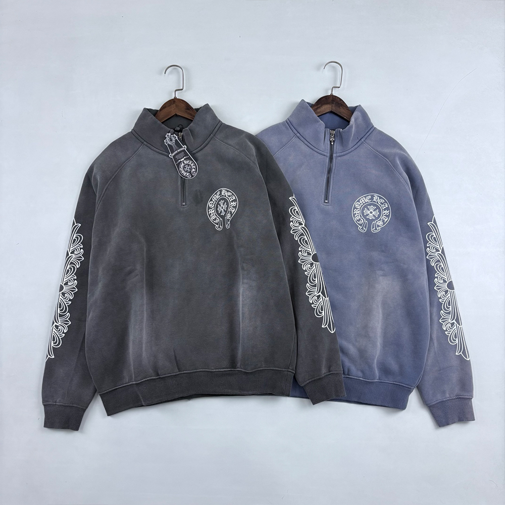 NIGO Chrome Hearts Half Zipper Sweatshirt Couple Style Pure Cotton #nigo333458