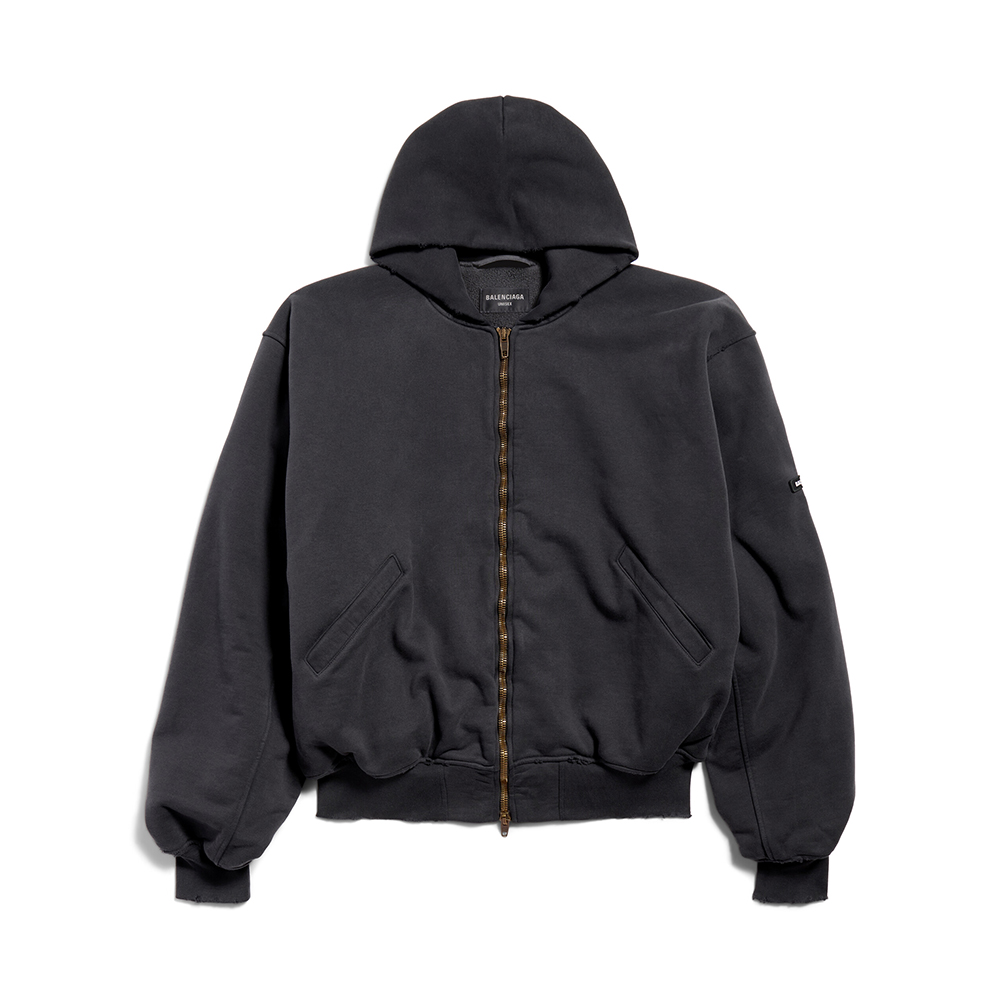 NIGO Balenciaga 25FW Men's  Hooded Bomber in Black Faded