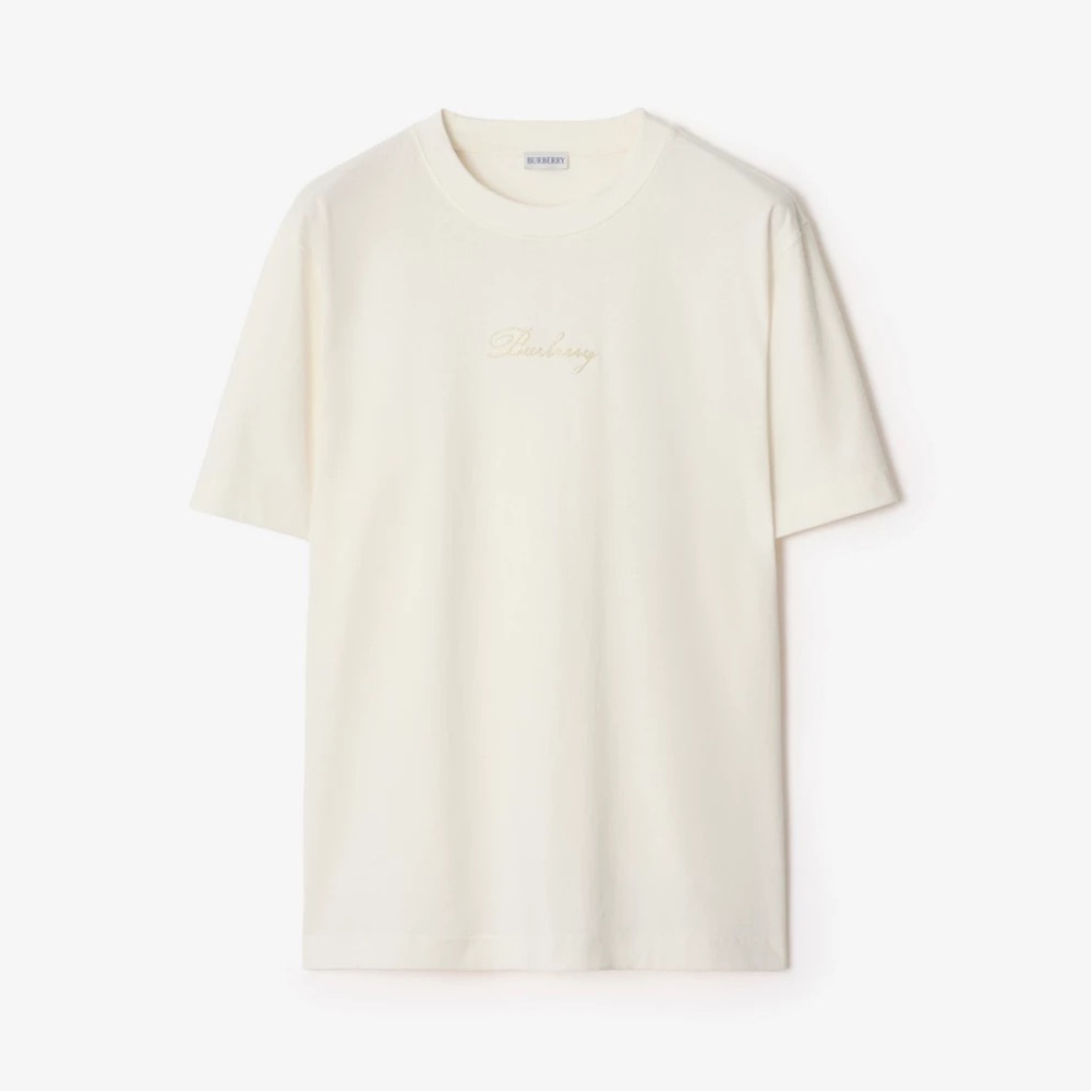 NIGO Burberry 26ss Men's and Women's Artistic Font Logo Embroidered T-shirt #333415