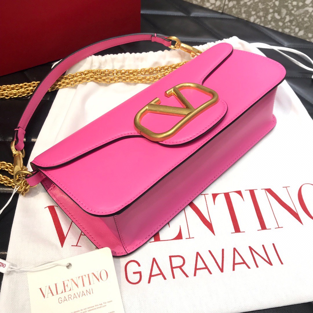 Valentino Garavani Locò Small Shoulder Bag in Calfskin with VLogo Signature #nigo333468
