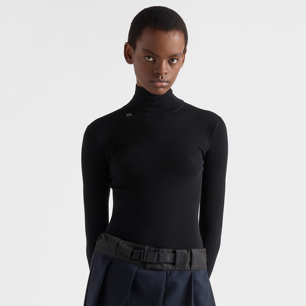 NIGO Prada Men's and Women's Solid Color Turtleneck Slim-cut Wool Sweater #nigo333520