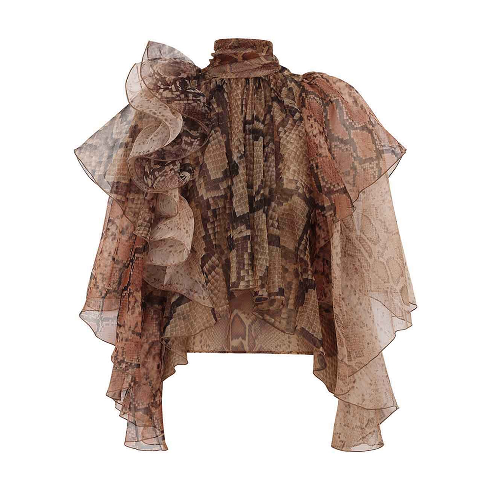 NIGO Zimmermann Women's Memento Billow Blouse Spliced Snake #nigo329163