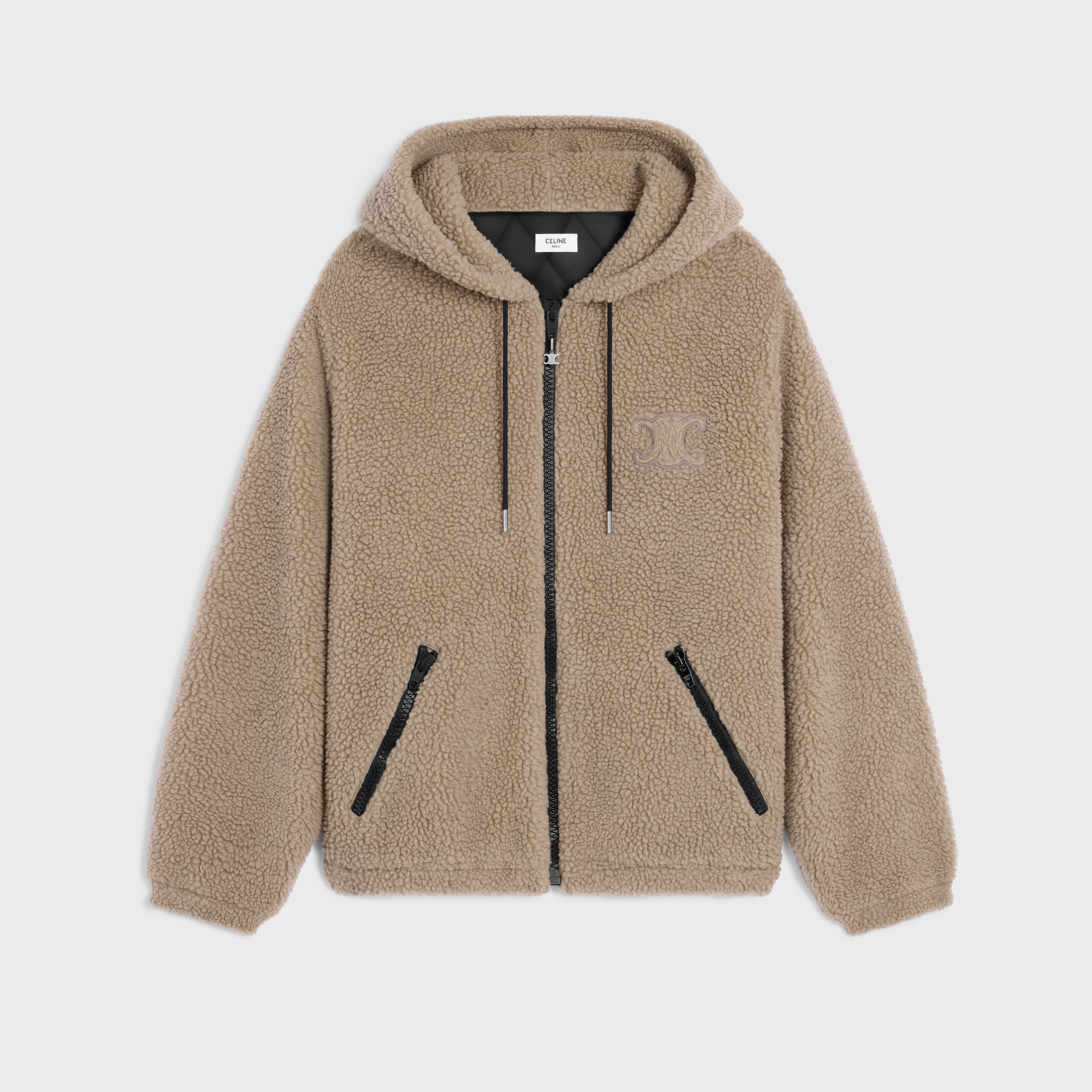 NIGO Celine Hooded Jacket in Wool and Cotton Fleece #nigo333474