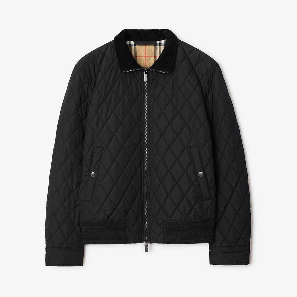 NIGO Burberry Men's Quilted Nylon Jacket Black #nigo333508
