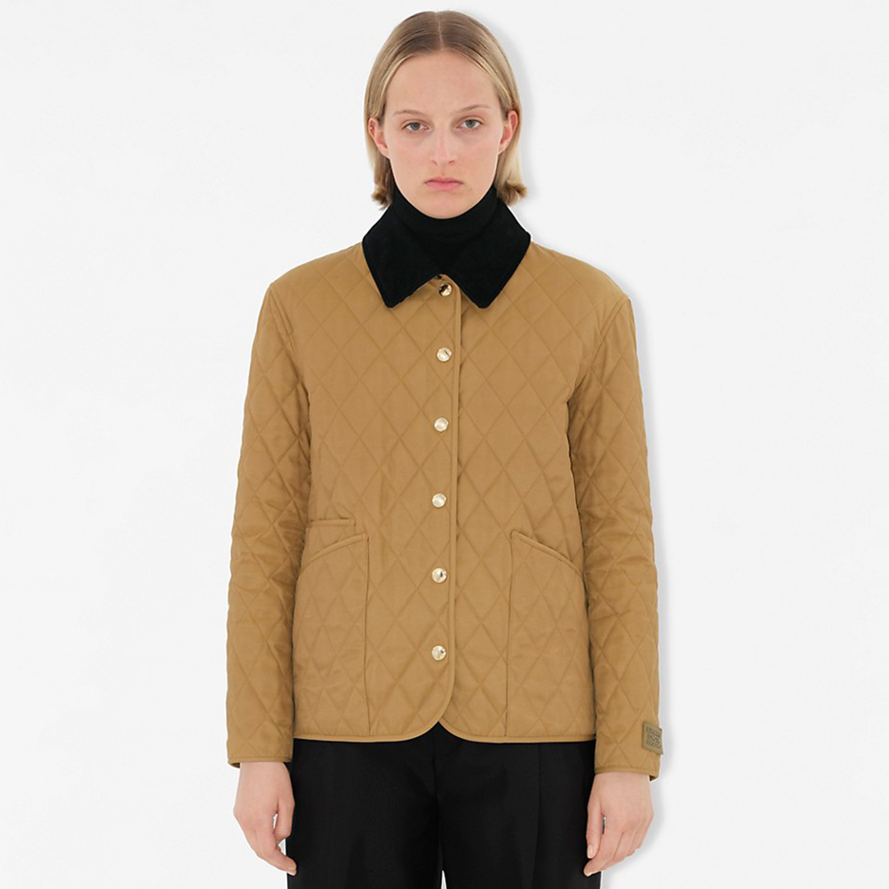 NIGO Burberry Women's Quilted Barn Jacket Camel #nigo333509