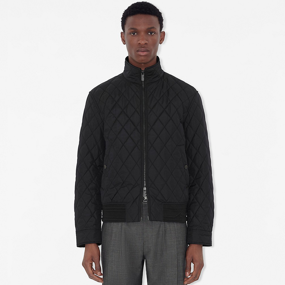 NIGO Burberry Men's Quilted Nylon Jacket Black #nigo333508
