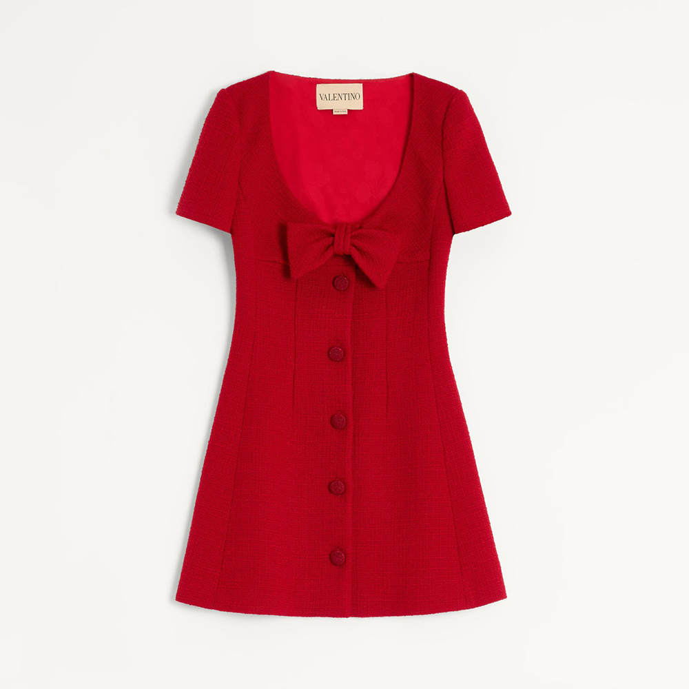 NIGO Valentino Women's  Short Dress In Plain Wool Tweed #333495