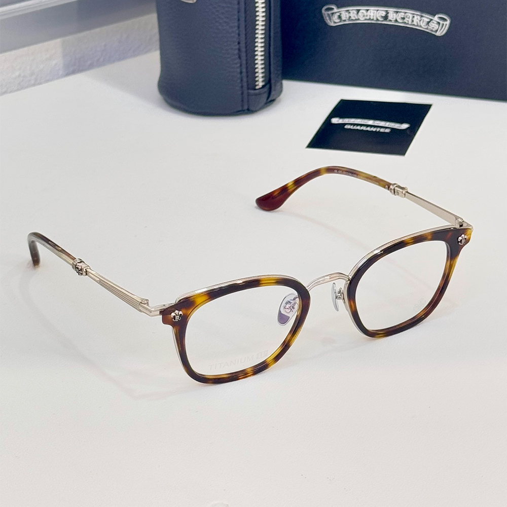 NIGO Chrome Heart Women's and Men's STRAPADICTOME Scout Flower Metal Square Optical Frame #nigo333534