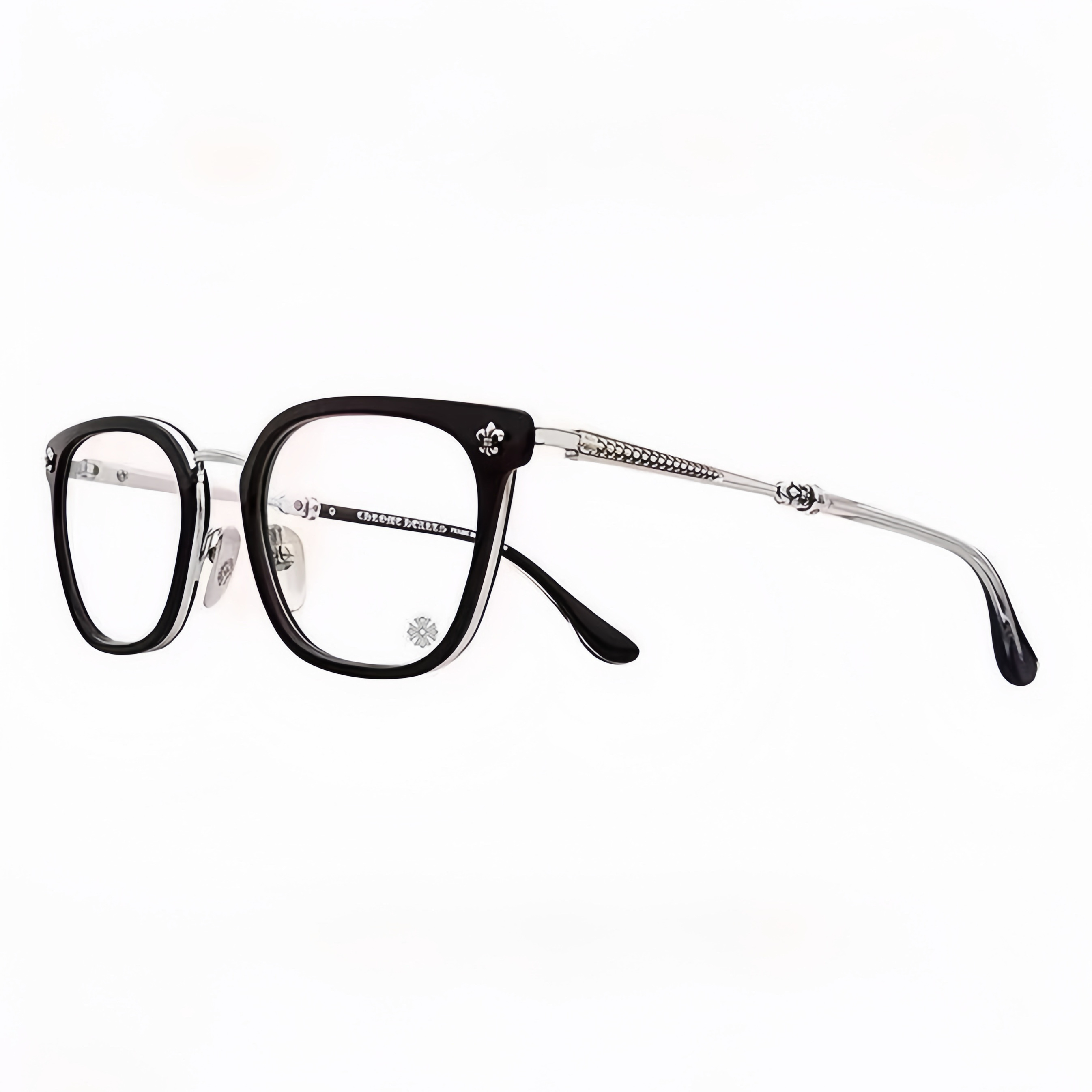NIGO Chrome Heart Women's and Men's STRAPADICTOME Scout Flower Metal Square Optical Frame #nigo333534