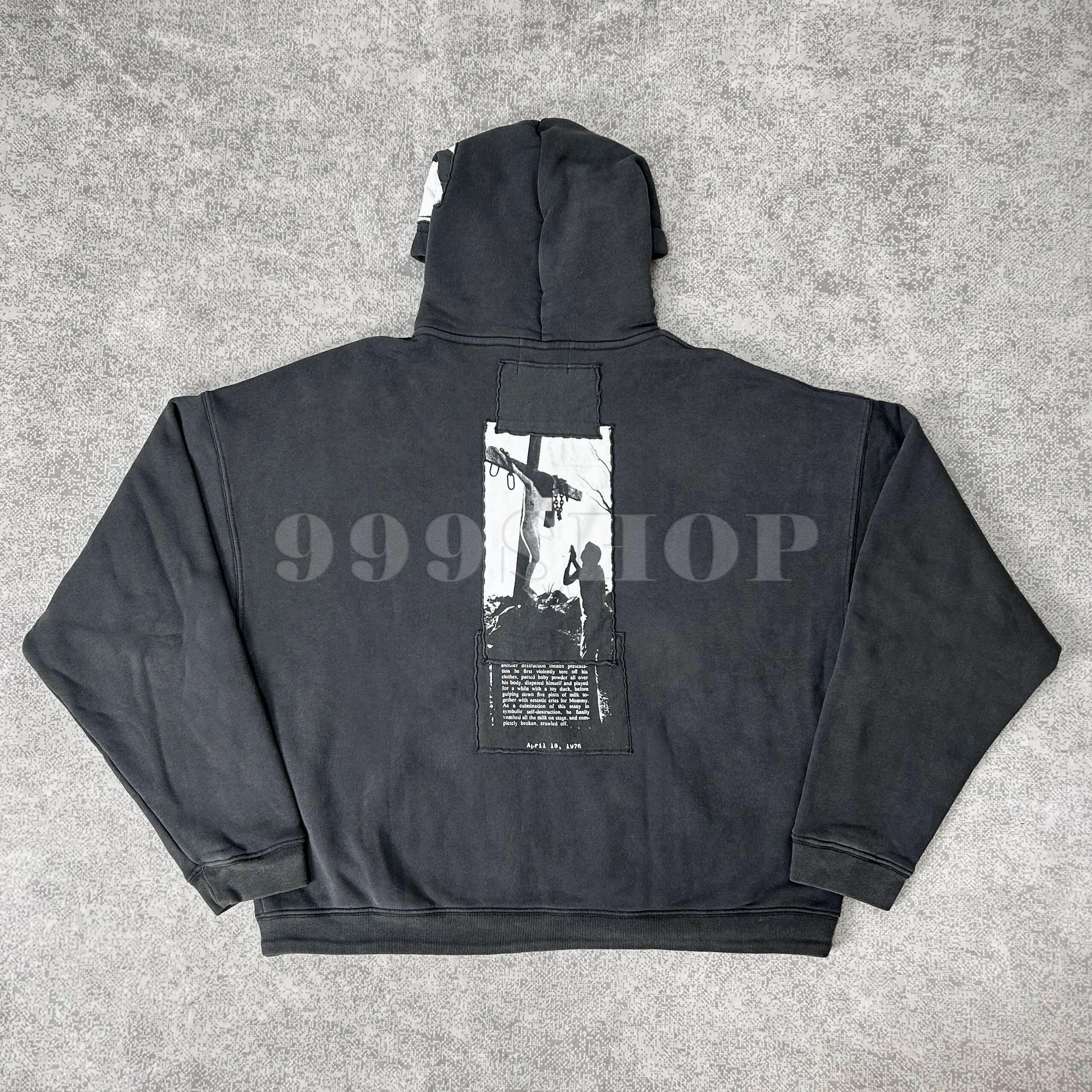 NIGO Enfants Riches Deprimes Nun Distressed Washed Zip Hoodie Sweatshirt #nigo #nigo333686