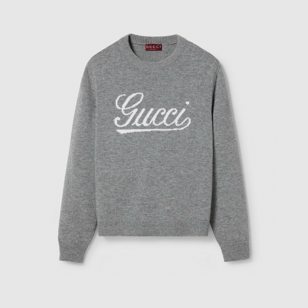 GUCCI Knit wool sweater with intarsia#nigo286788