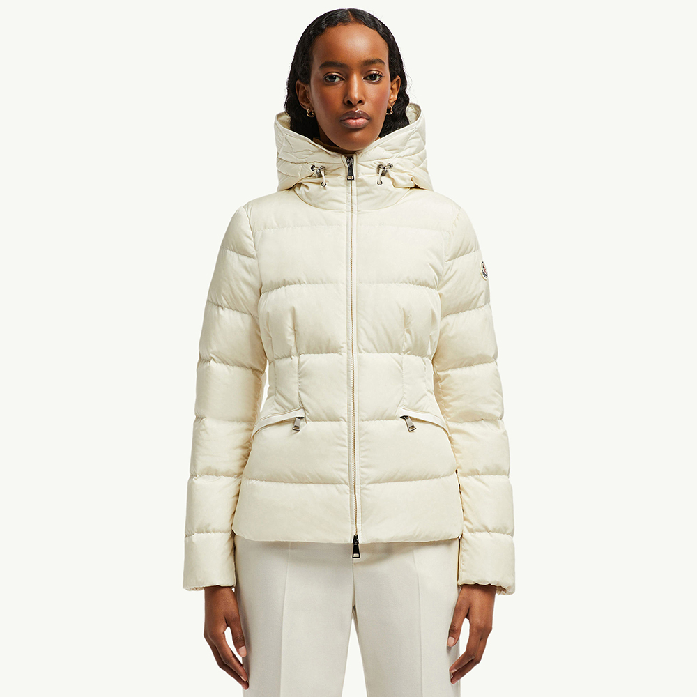 NIGO Moncler Ivory Avoce Women's Hooded Short Down Jacket Coat #nigo332707