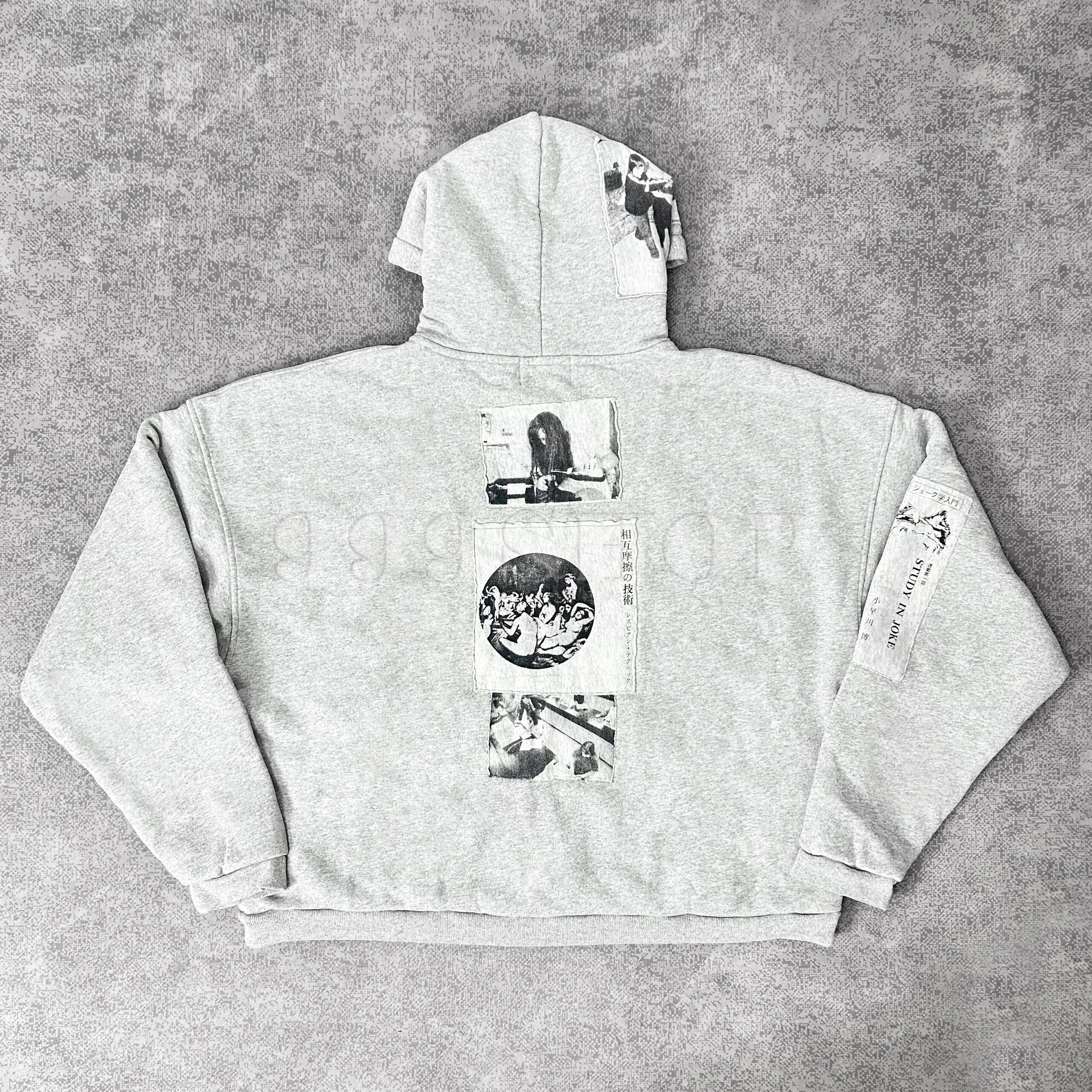 NIGO Enfants Riches Deprimes Fall Alice Patch Distressed Zipper Hooded Sweatshirt #nigo333688