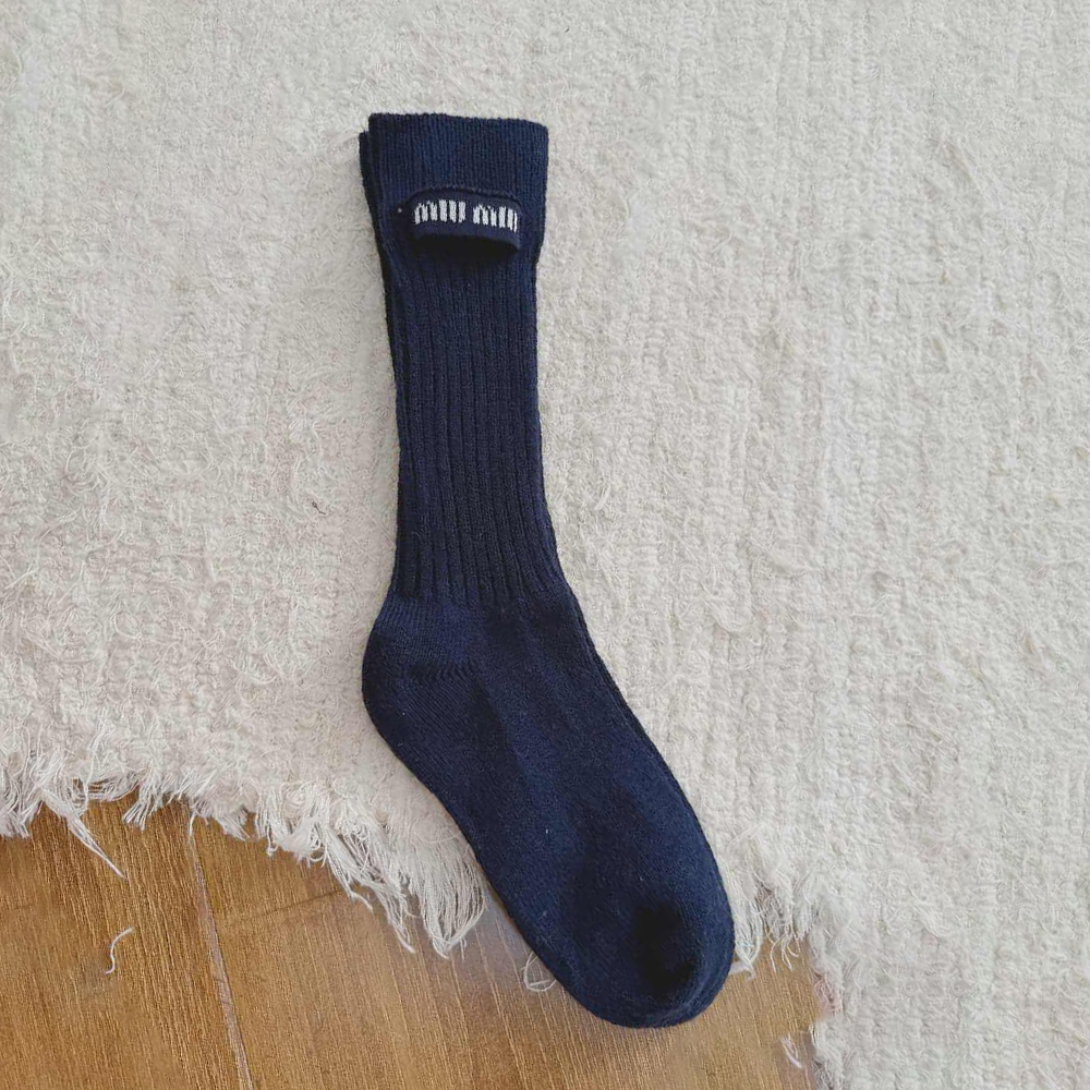 NIGO MiuMiu Wool Label Mid-calf Socks #nigo333706
