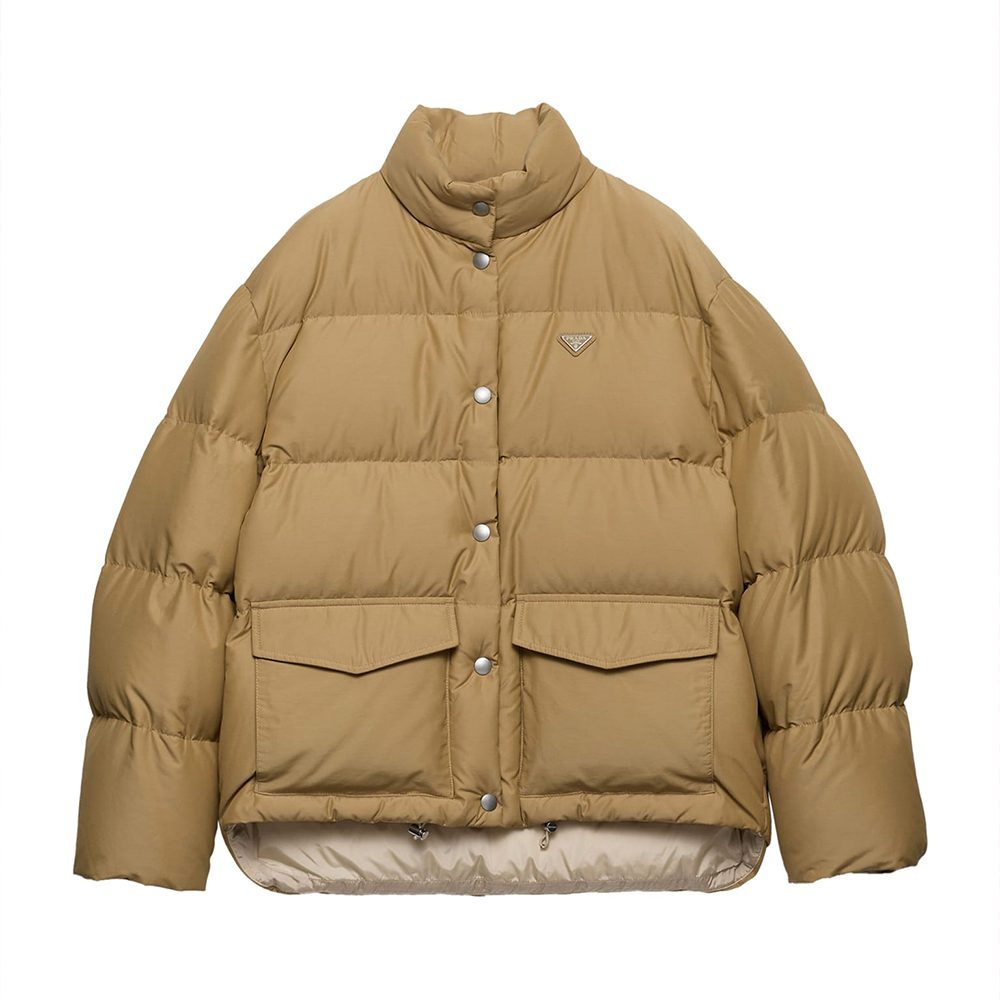 NIGO Prada Brown Down Filled Technical Puffer Jacket #nigo333729