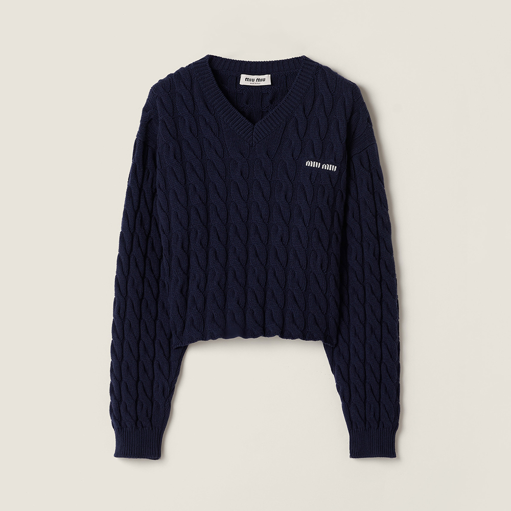 NIGO MiuMiu Blue Wool Sweater Skirt #nigo333760