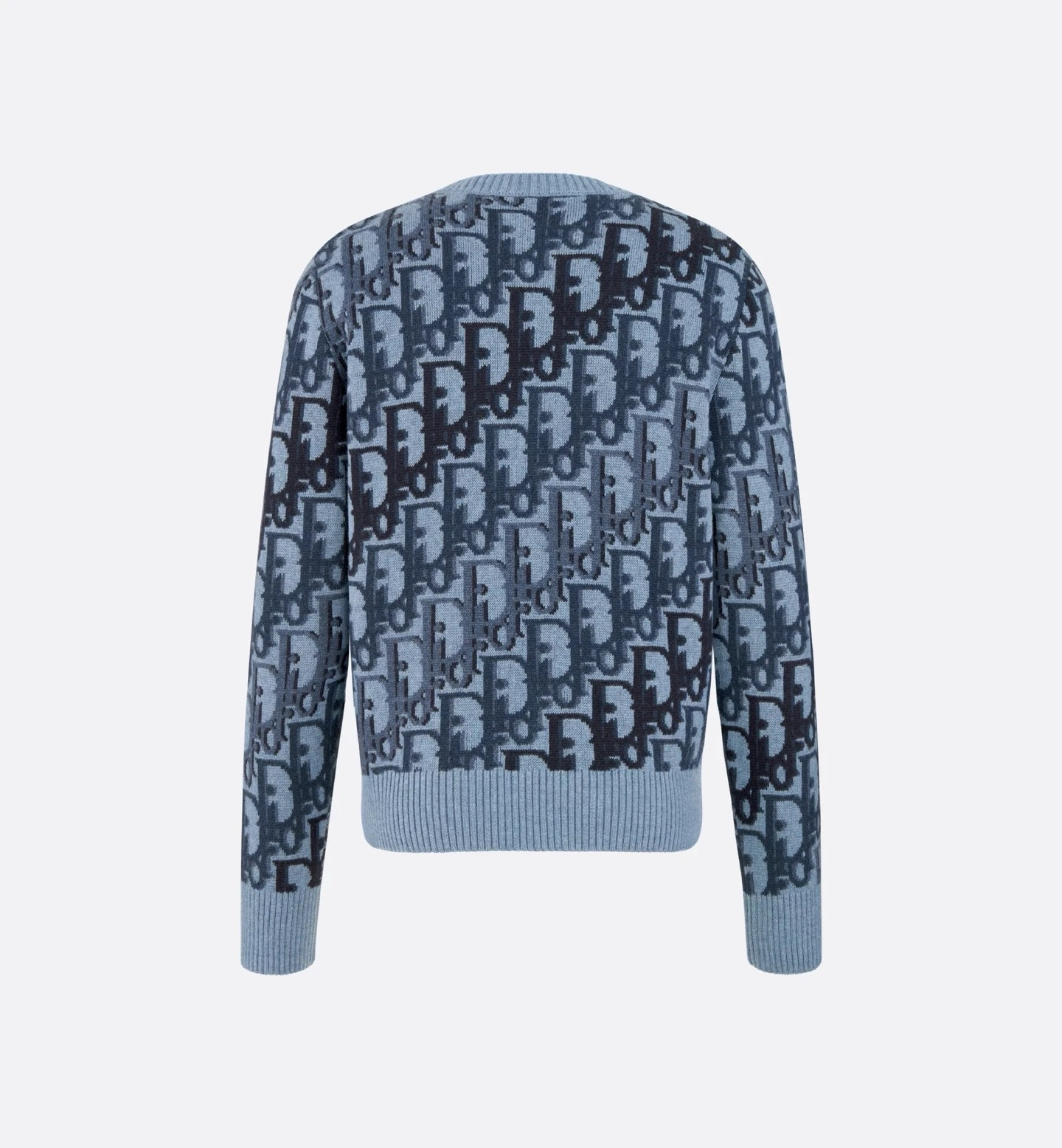 NIGO Dior Sweater Blue Sheep Wool Oblique Print #nigo333759