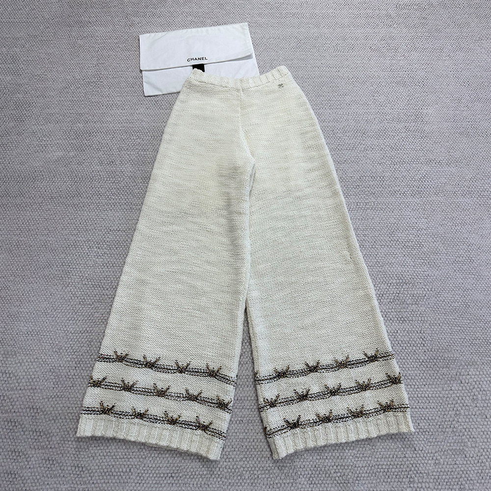 NIGO Chanel 25A Gold Thread Wide Leg Pants #nigo333711