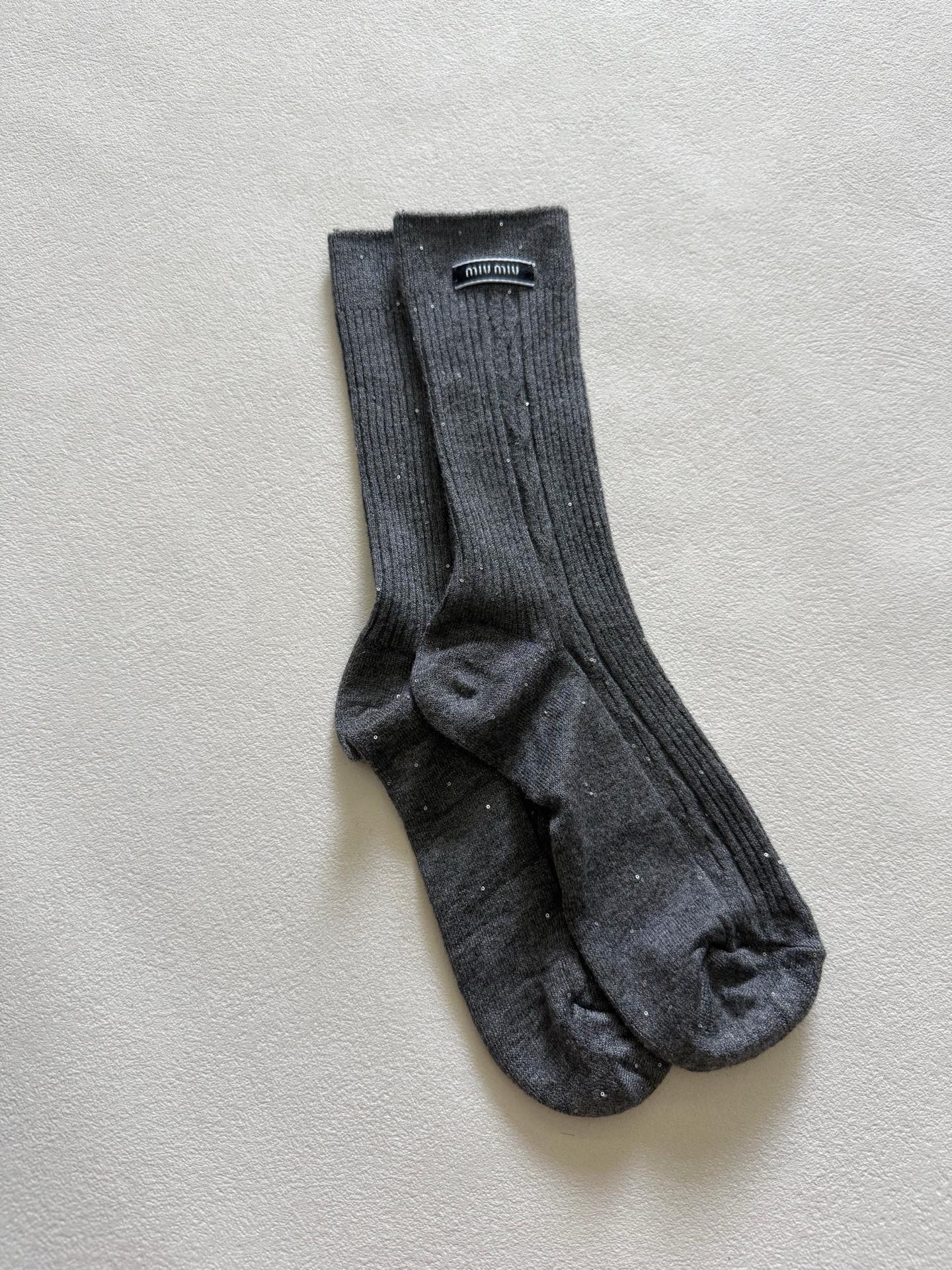 NIGO MiuMiu Sequined Wool Socks #nigo333707