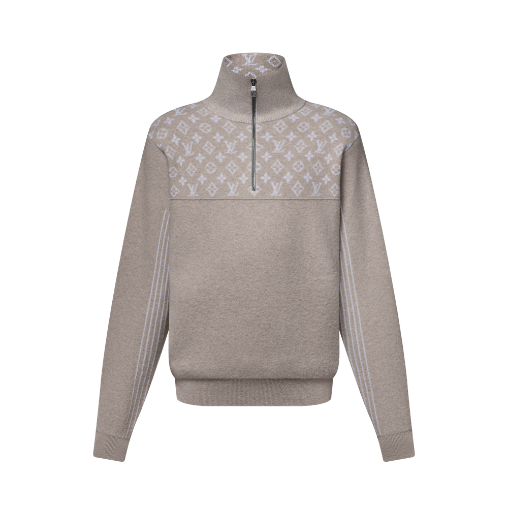 NIGO Louis Vuitton Ribbed Wool Half-Zip Pullove #nigo333703