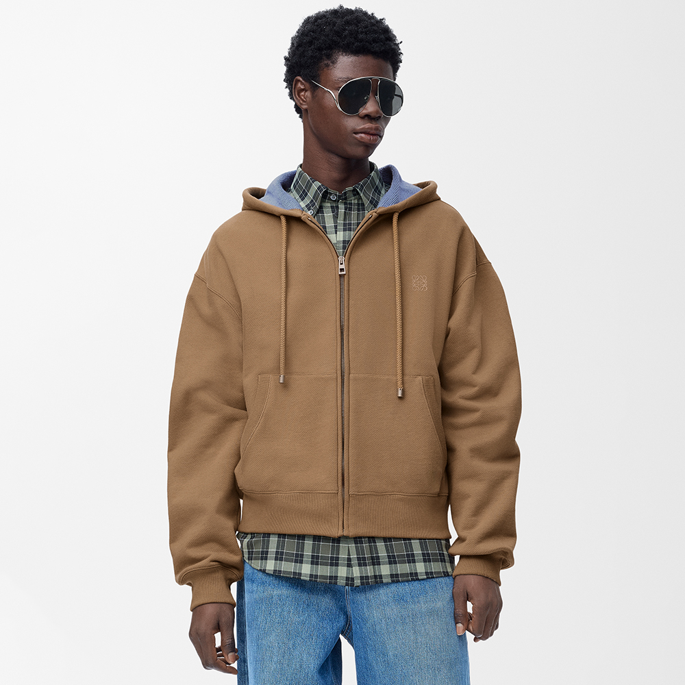 NIGO Loewe Zip-up Hoodie in Cotton Beige #nigo333808