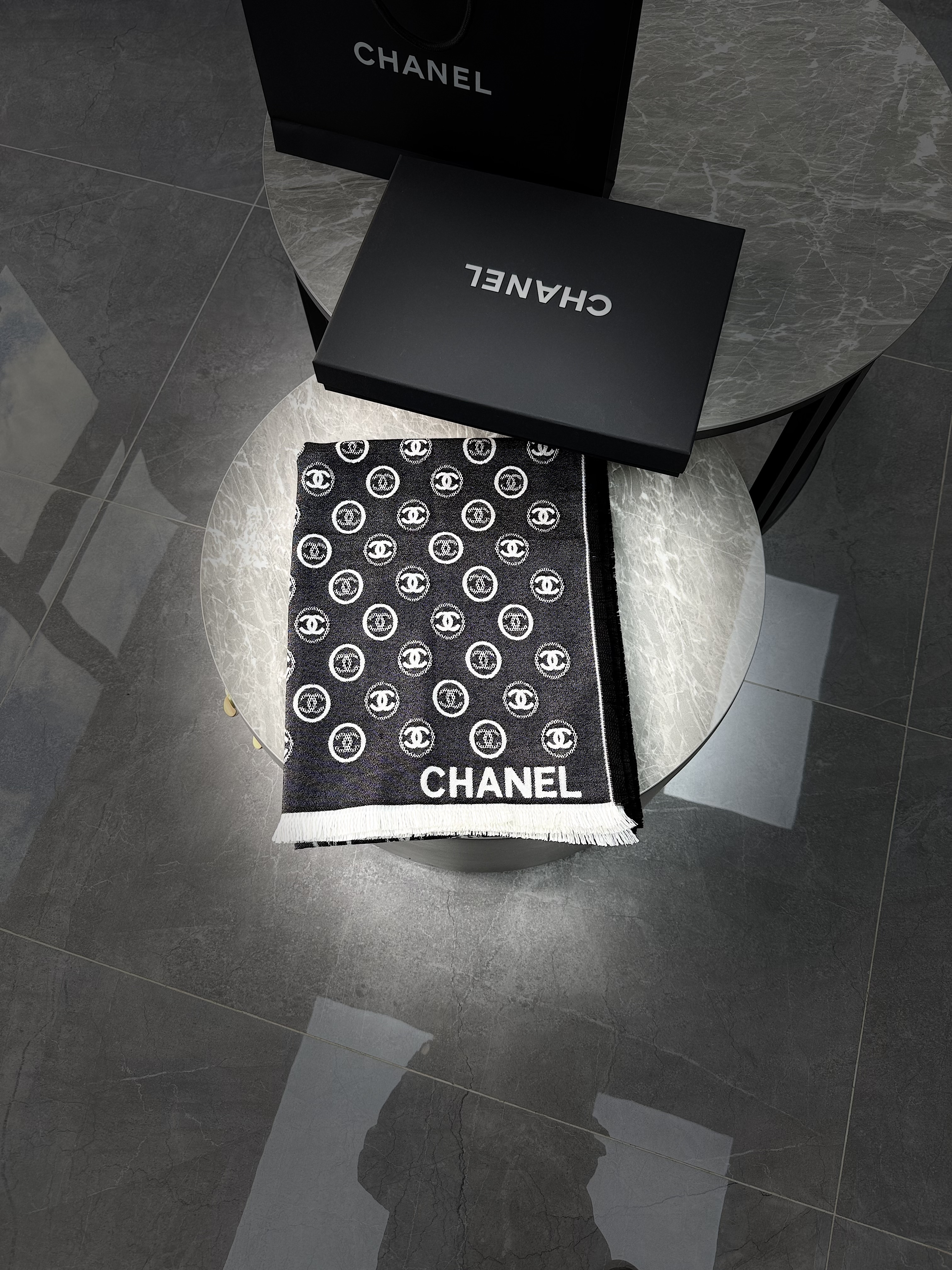 NIGO Chanel Reversible Jacquard Scarf Shawl #nigo333868