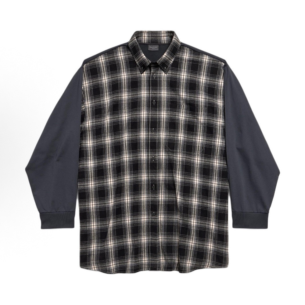 NIGO Balenciaga Men's Hybrid Overshirt in Blackgrey #nigo333811