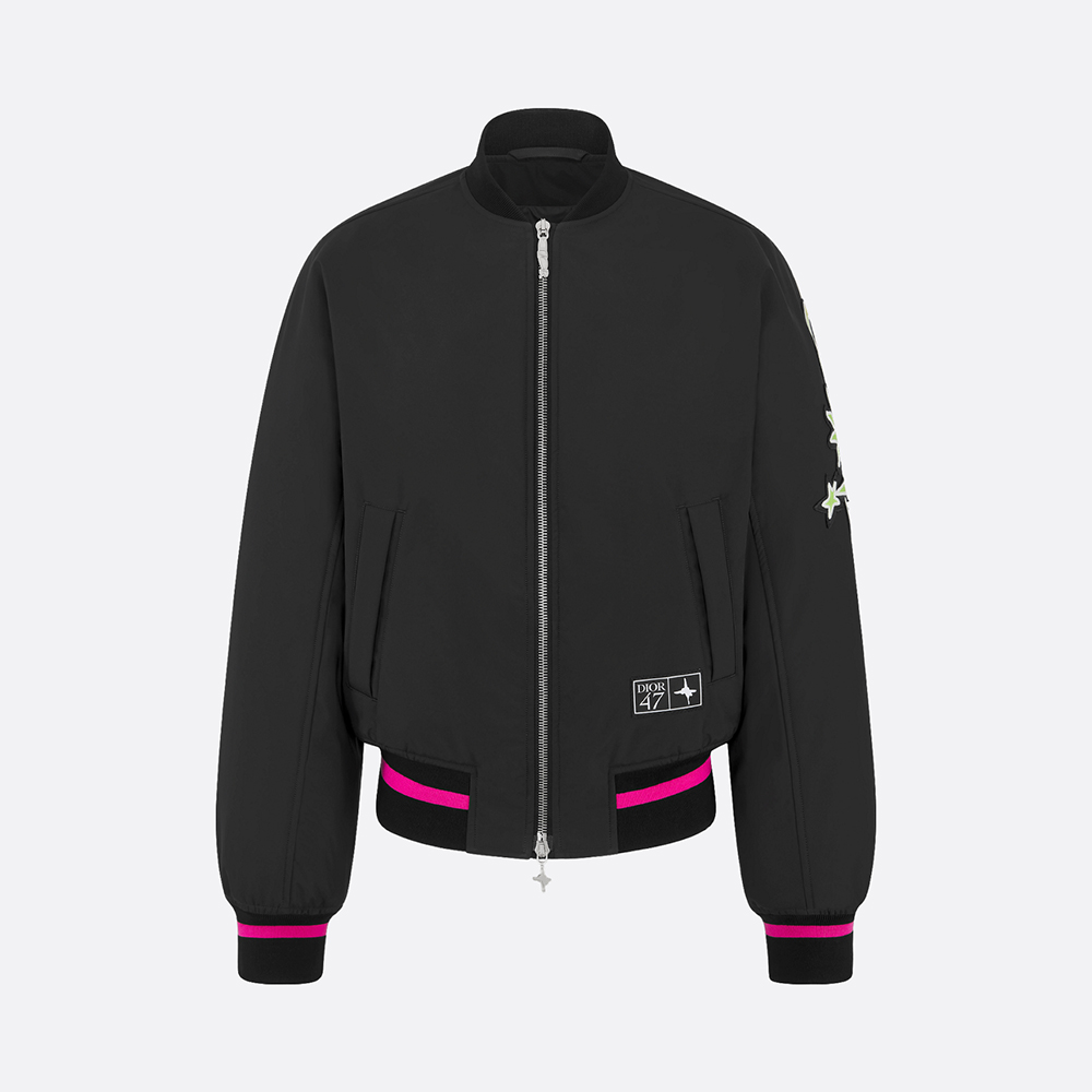 NIGO Dior and Lewis Hamilton Short Jacket Black Technical Fabric #nigo333909
