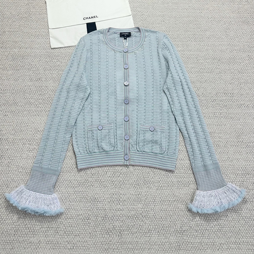 NIGO Chanel Cardigan Cashmere Short Skirt Cotton Feathers #nigo333933