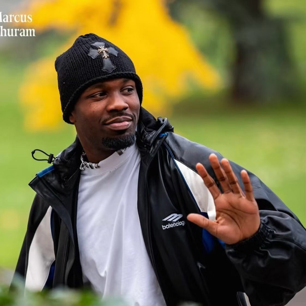 NIGO Chrome Hearts Sterling Silver Leather Embellished Cold Hat #nigo333922