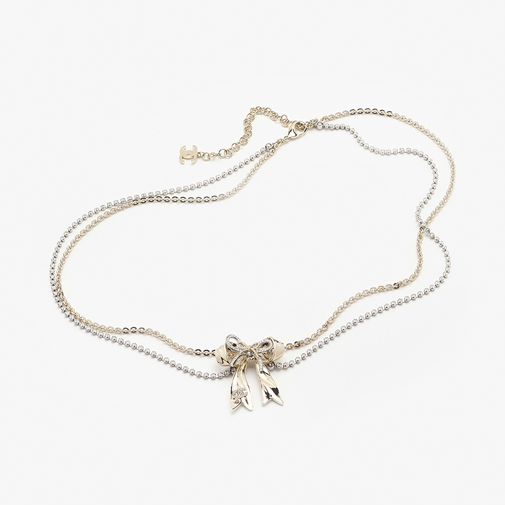 NIGO Chanel Chain Belt Metal Strass Silver Gold Crysta #nigo334054