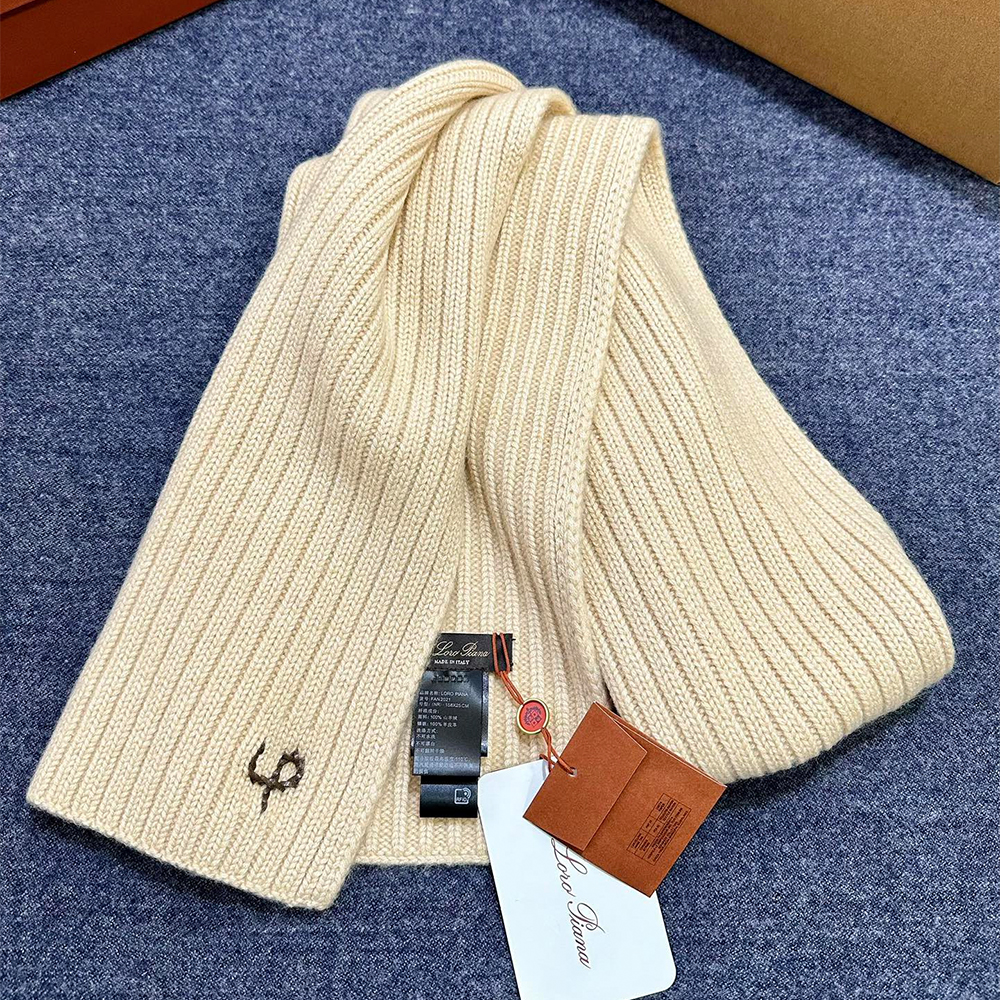 NIGO Loro Piana Light Beige Cashmere Scarf #nigo334049