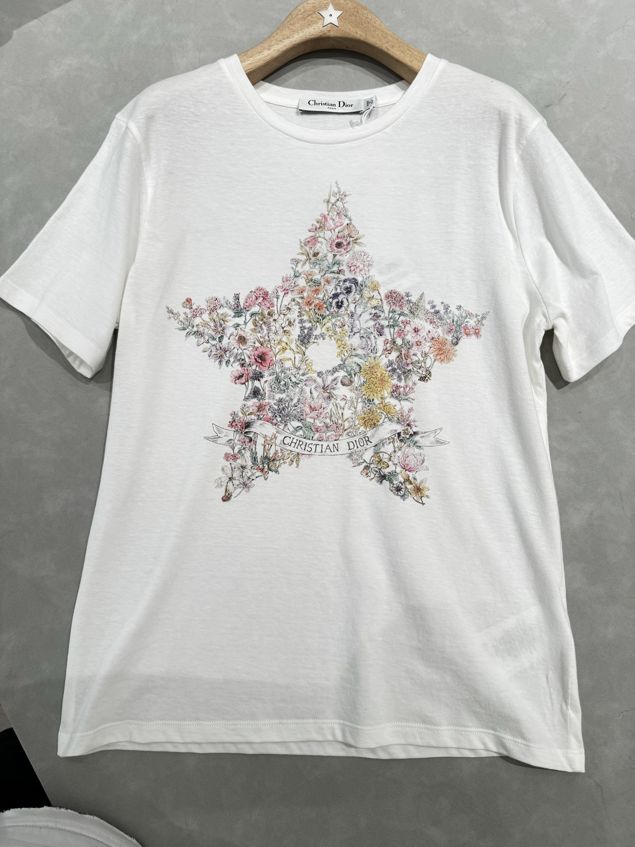 NIGO Dior Dior Star Pattern Floral Cotton-blend Jersey Crew Neck Short Sleeves #nigo334133