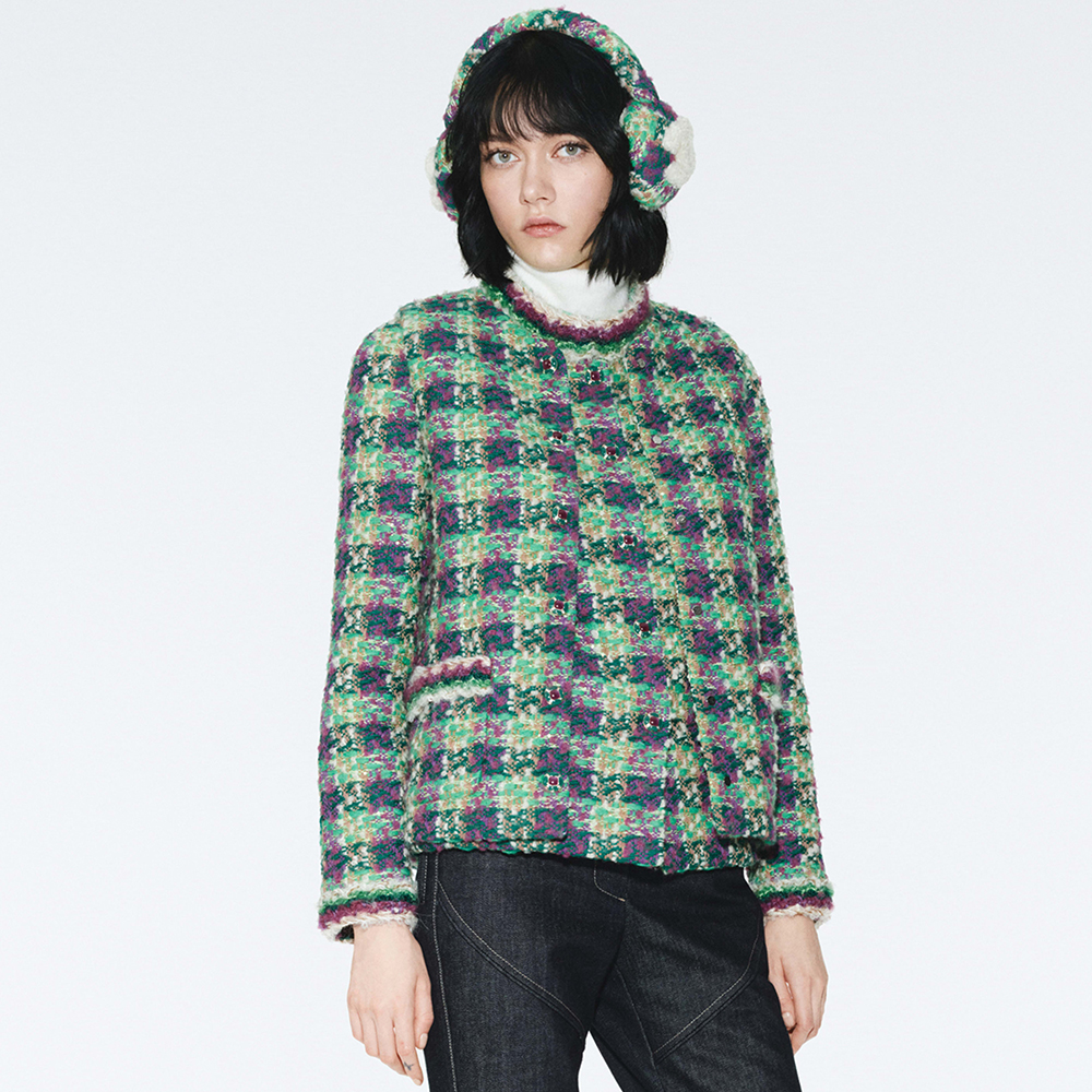 NIGO Chanel Vest Tweed Green Purple Ecru #nigo334170