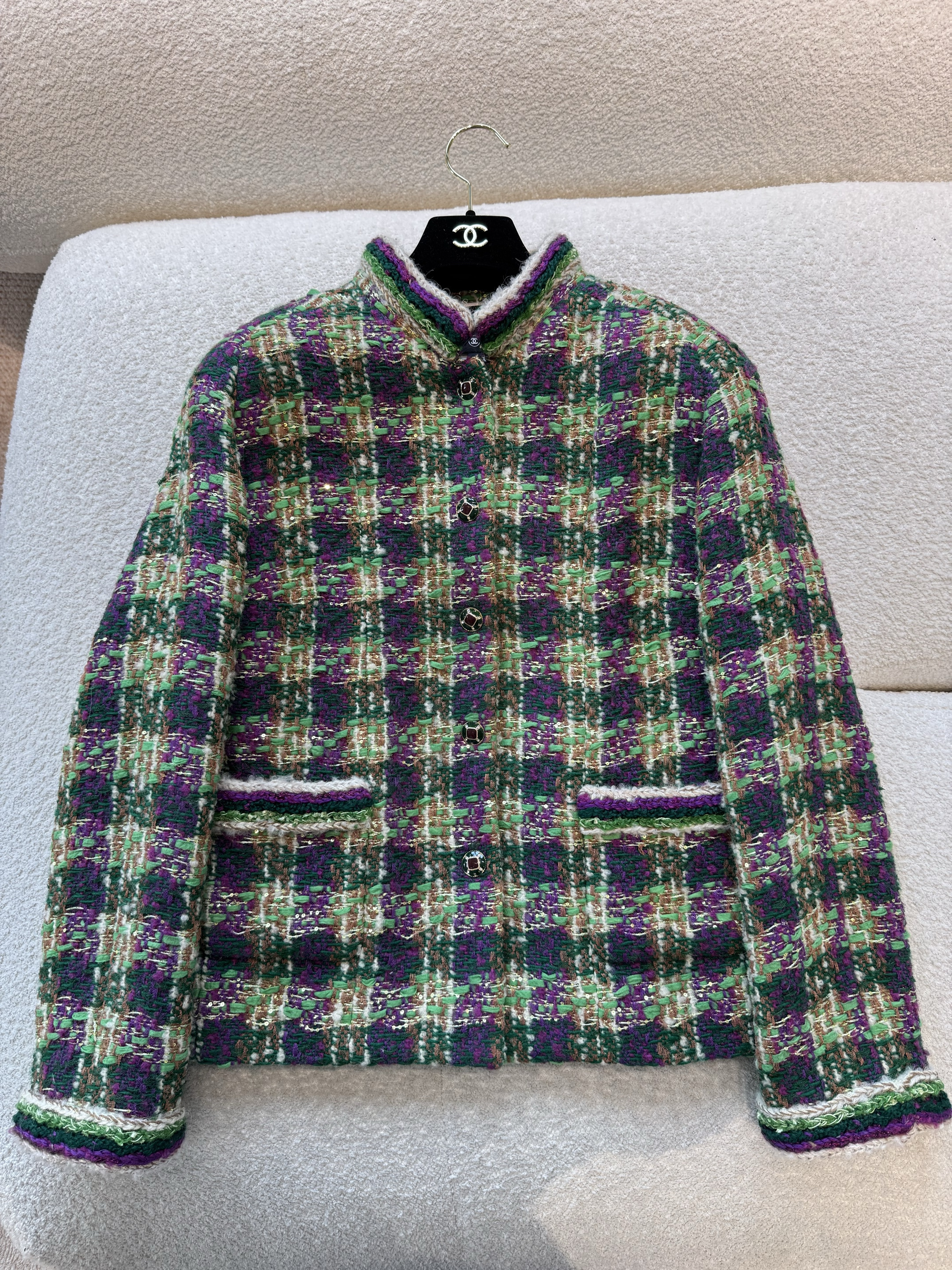 NIGO Chanel Vest Tweed Green Purple Ecru #nigo334170