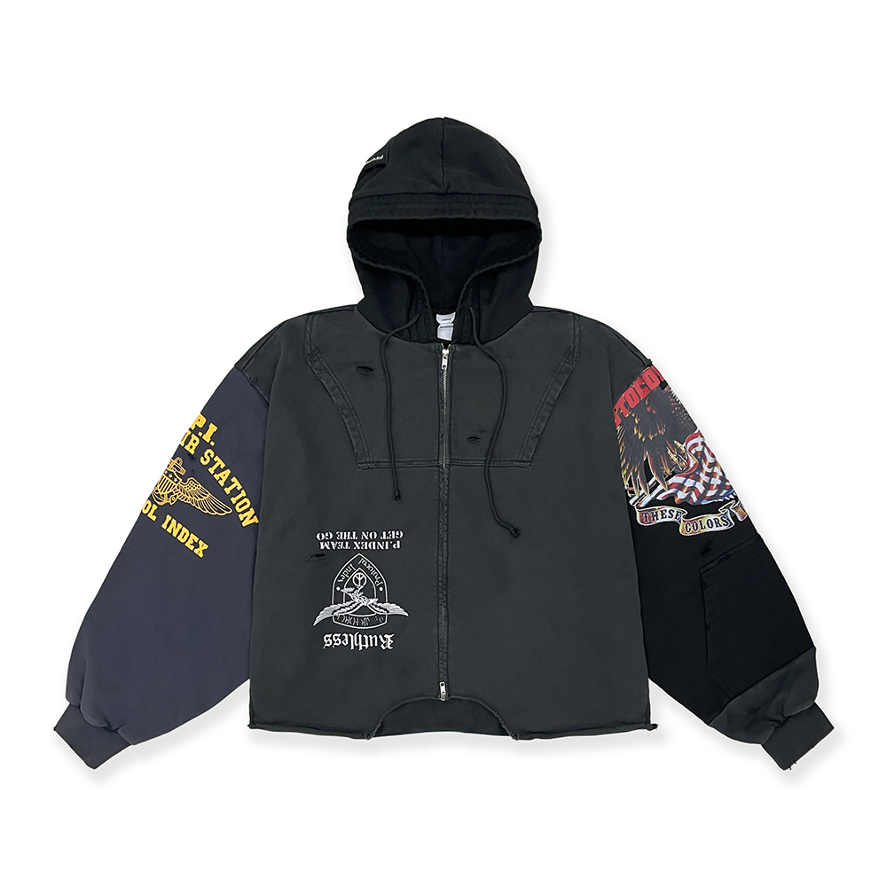 NIGO Protocol Index Upside Down Zip Hoodie Black #nigo334250