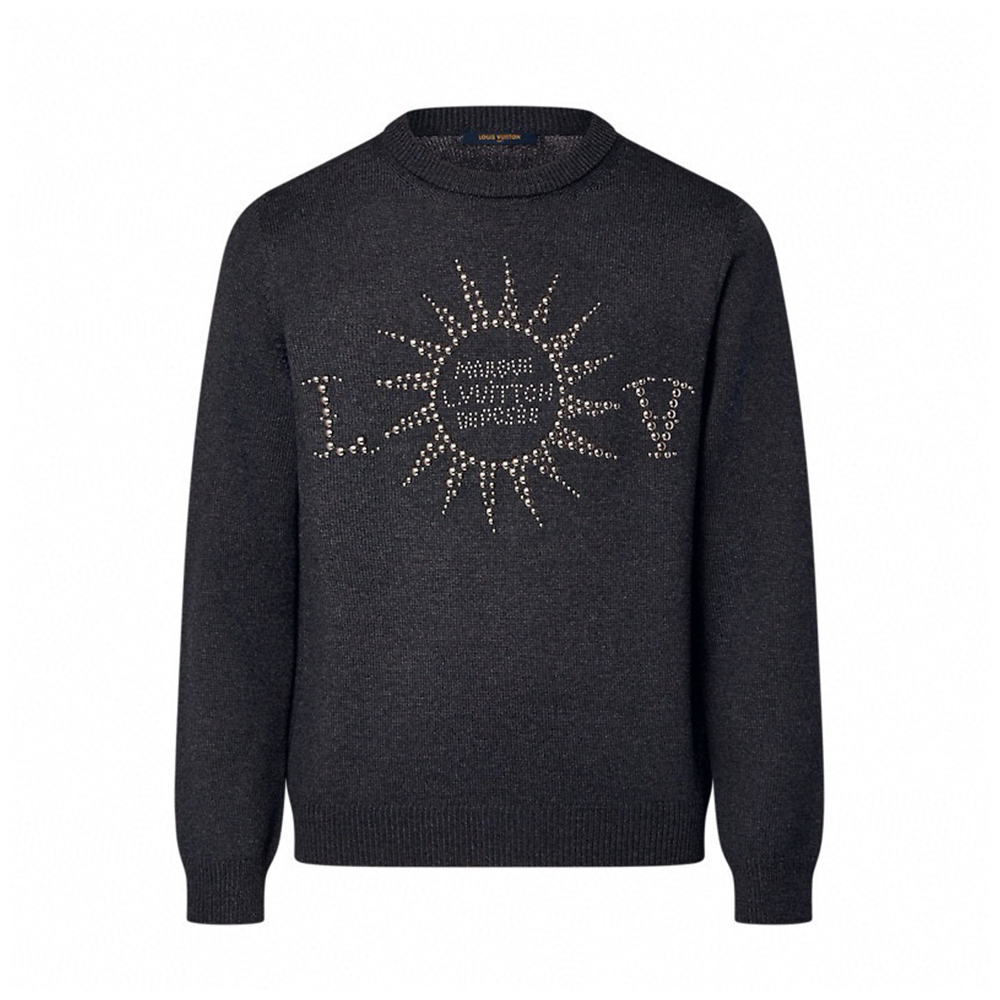 NIGO Louis Vuitton Embellished Long Sleeved Merino Wool Crewneck #nigo289751