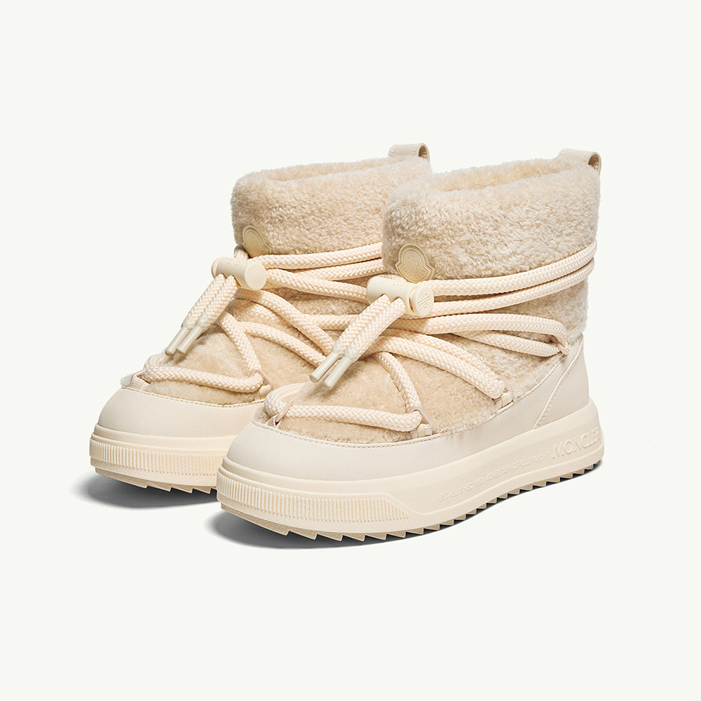 NIGO Moncler Light Beige Moncler Altive Mid Teddy Snow Boots #nigo334369