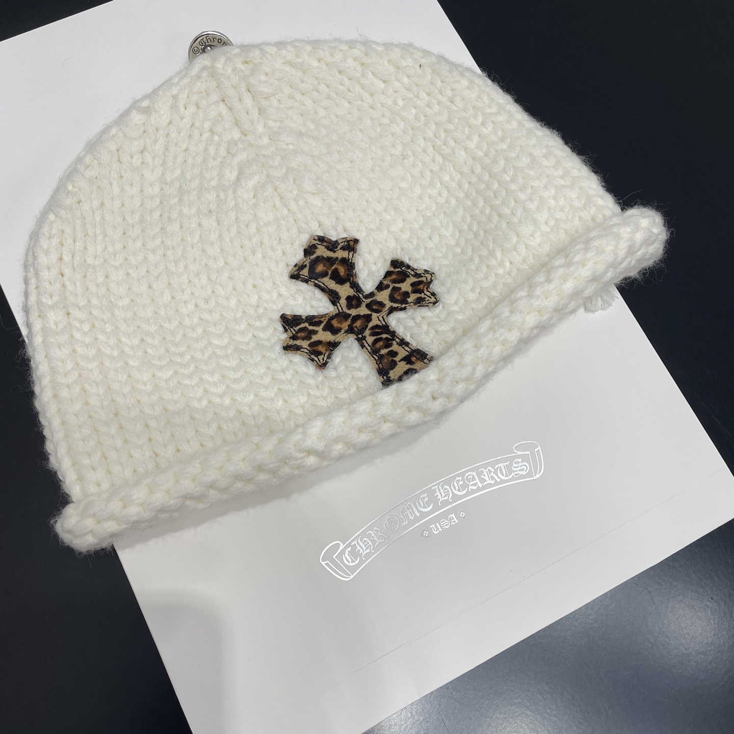 NIGO Chrome Hearts Leopard Leather Cross Silver Jewelry Cold Hat #nigo334406