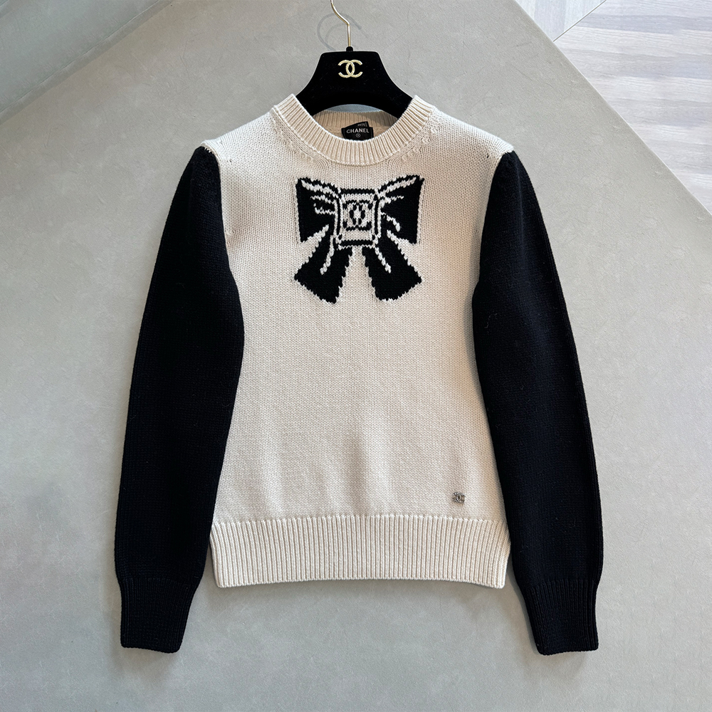 NIGO Chanel Pullover Wool Cashmere Ecru Black #nigo334393