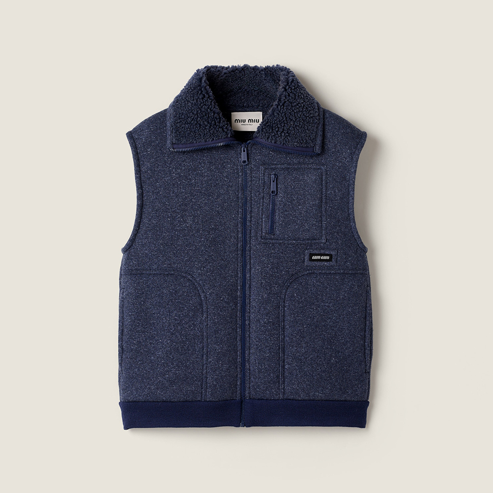 NIGO MiuMiu Uniform Blue Fleece Vest #nigo334390