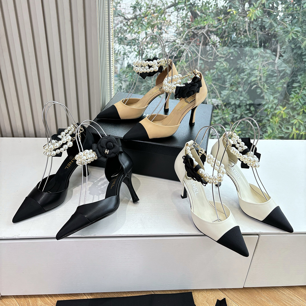 NIGO Chanel 25S Braided Mary Jane Toe Pearl Sandals and High Heels #nigo334481